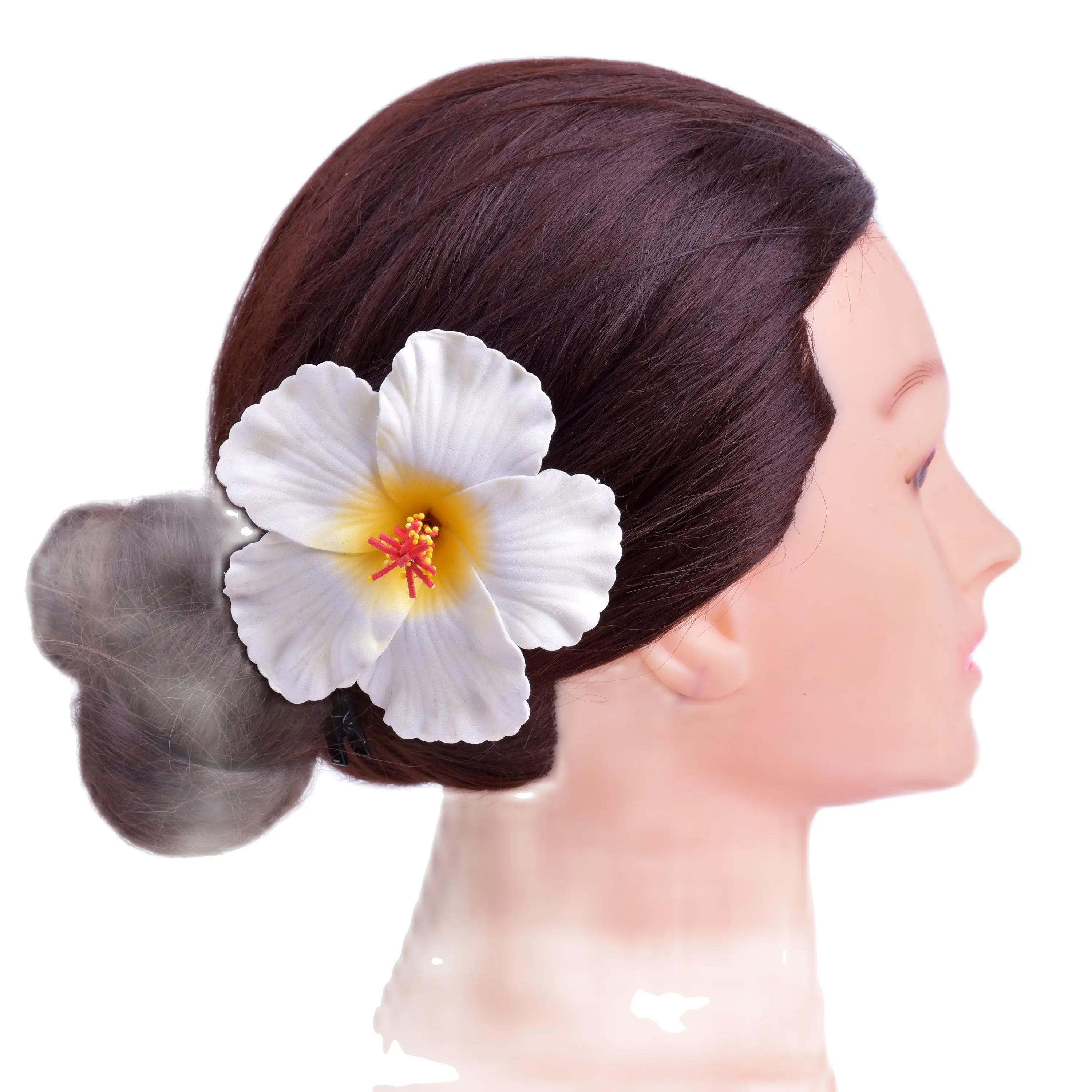 Free Shipping 100pcs/ lot 10CM 10 colors Foam  hibiscus hair pick  women wear hair accessories Hawaii tropical flower