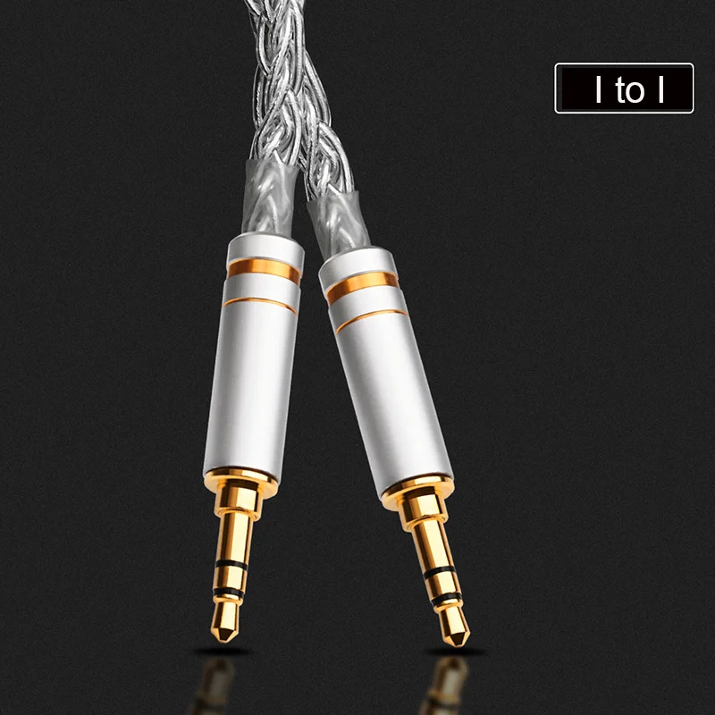 ATAUDIO Reinem Silber 3,5mm Aux Kabel Hallo-END-Kopfhörer Lautsprecher MP3 3,5 Jack Kabel 5
