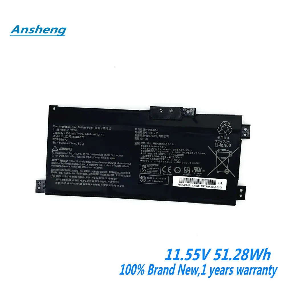 

Genuine SQU-1718 Laptop Battery For Thunderobot 911 Air 911Air 911M 911ME 911MT 911S 911Targa G7000M G8000M SQU-1711