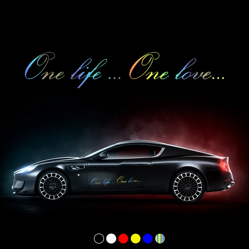 Наклейка на машину с надписью "Одна жизнь... Одна любовь..."