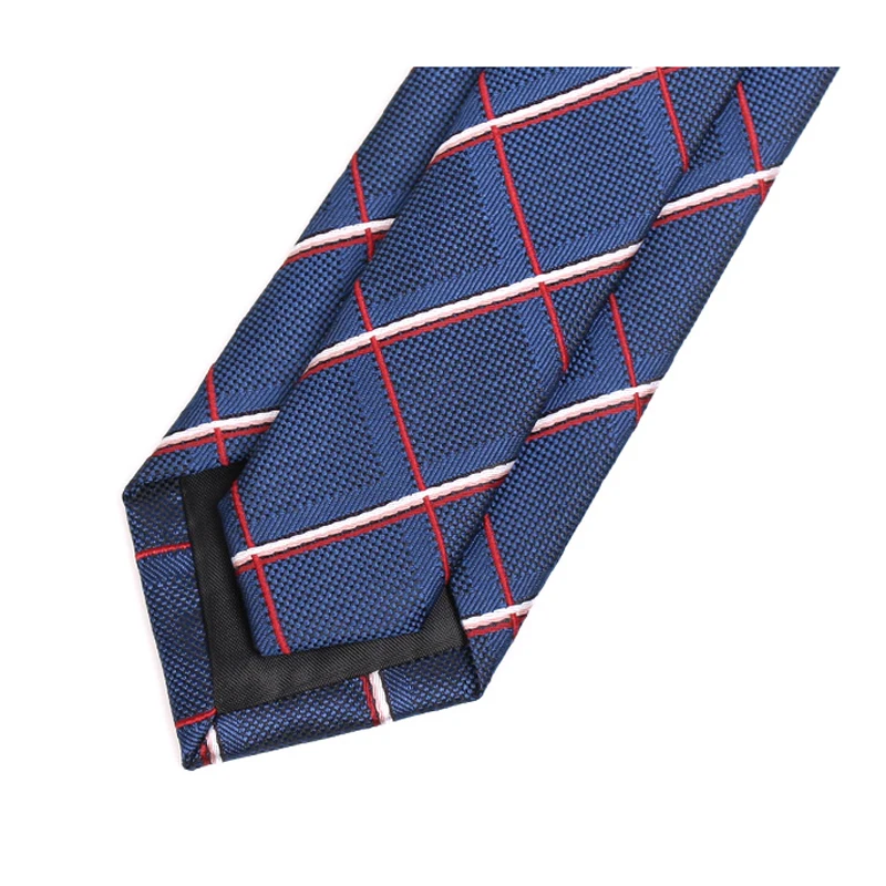 New Arrivals Men‘s 6CM Plaid Tie High Quality Fashion Formal Ties for Men Business Work Necktie Male Classical Blue Neck Tie