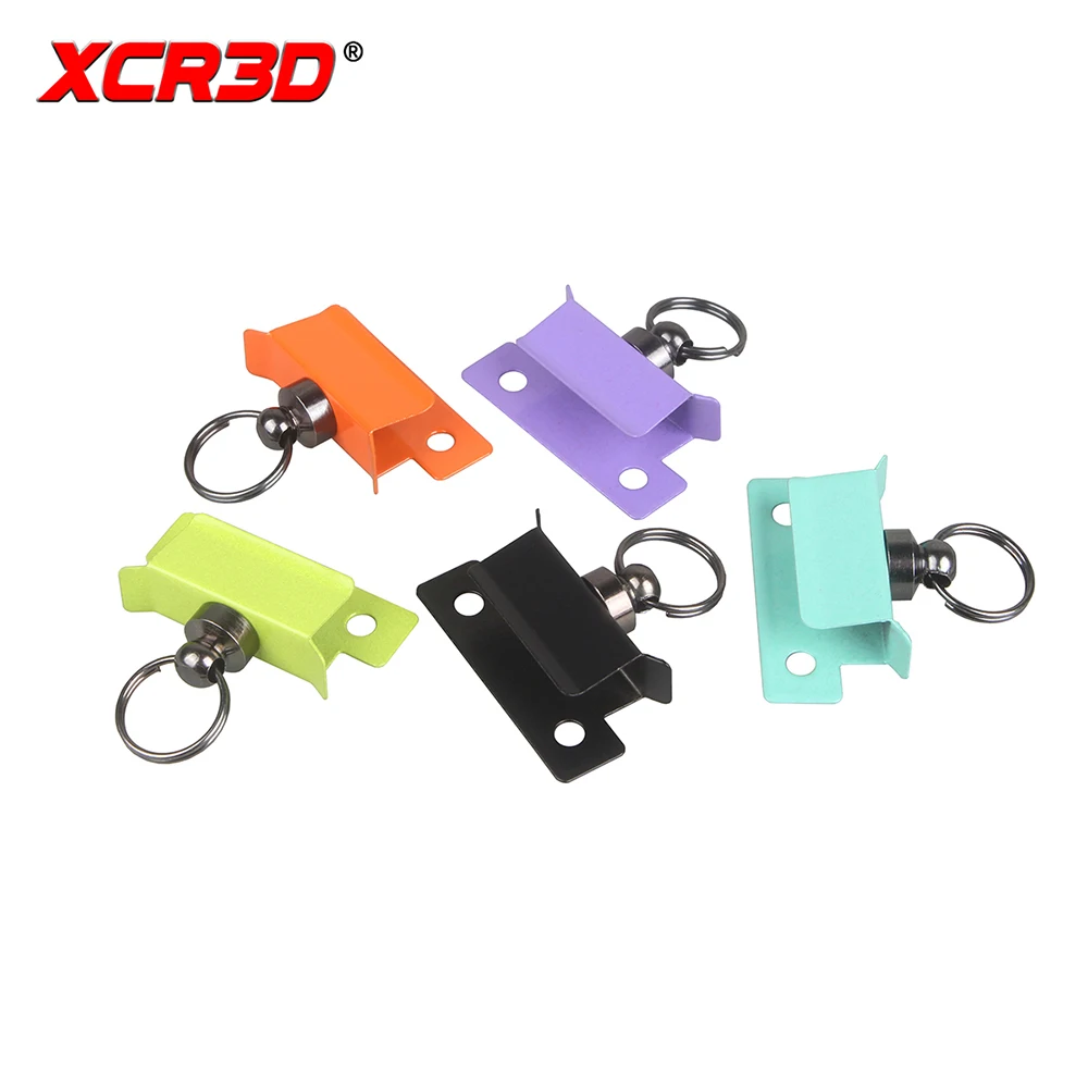 

XCR3D 4pcs 3D Printer Parts Heated Bed Glass Platform Retainer Clamp Clip Stainless Steel Plate Holder with Pull Ring Ender 3