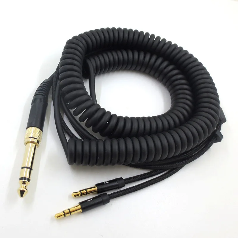 Сменный аудиокабель с двумя переходниками от 3,5 мм до 3,5 мм и 6,3 мм для наушников диаметром 7200 дюйма, D600, D9200, 5200 дюйма