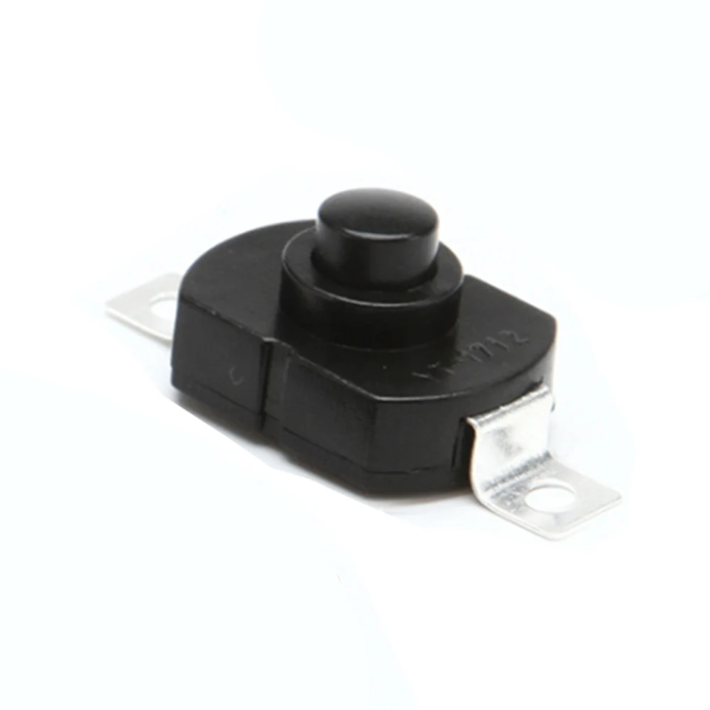 10Pcs Push Button Switch 1712KD 250V 1.5A Flashlight Switch LOCK Table Lamp Switch Flashlight Button Switch ON-OFF 17×12×9.8mm