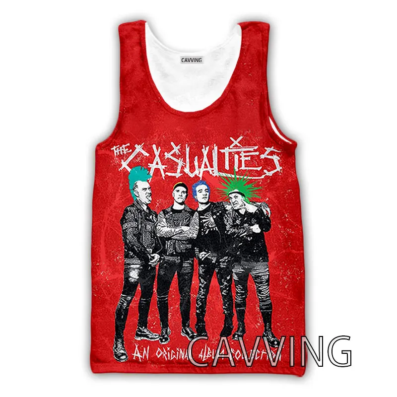 CAVVING 3D Printed  The Casualties Band  Tank Tops Harajuku Vest  Summer Undershirt Shirts Streetwear for Men/women