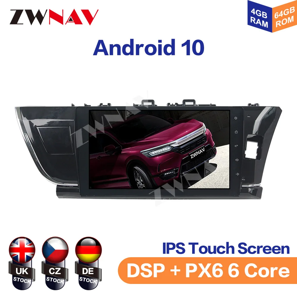 10.1” 4G LTE Android 10.1 For  TOYOTA Corolla right hand driving 2014-2015 Multimedia Stereo Car DVD Player Navigation GPS Radio