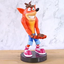 Crash Bandicoot figura de PVC, soporte para teléfono y controlador, modelo de decoración, juguete Brinquedo