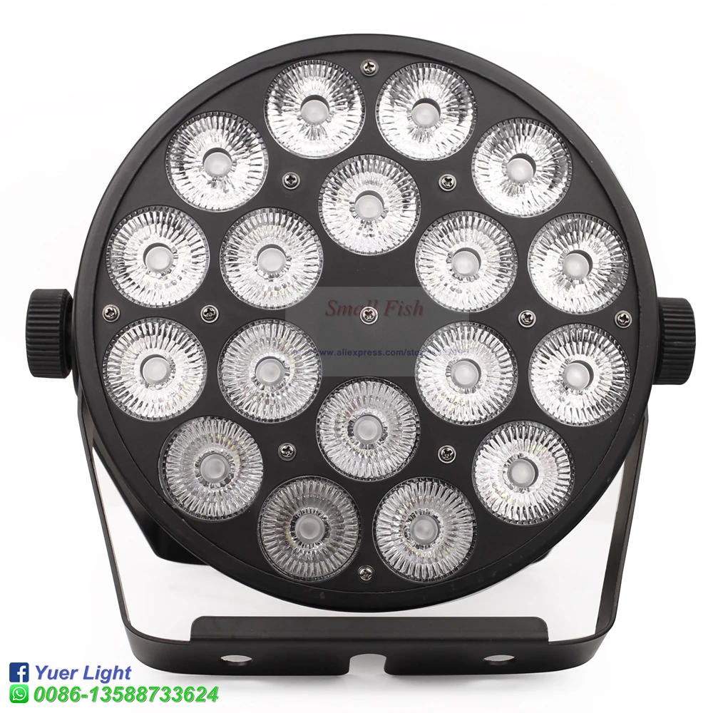 LED Par Light RGBWAUV 6IN1 15x18W Disco Wash Light Equipment 8/9/10 Channels DMX 512 LED Uplights Stage Lighting Effect Lights