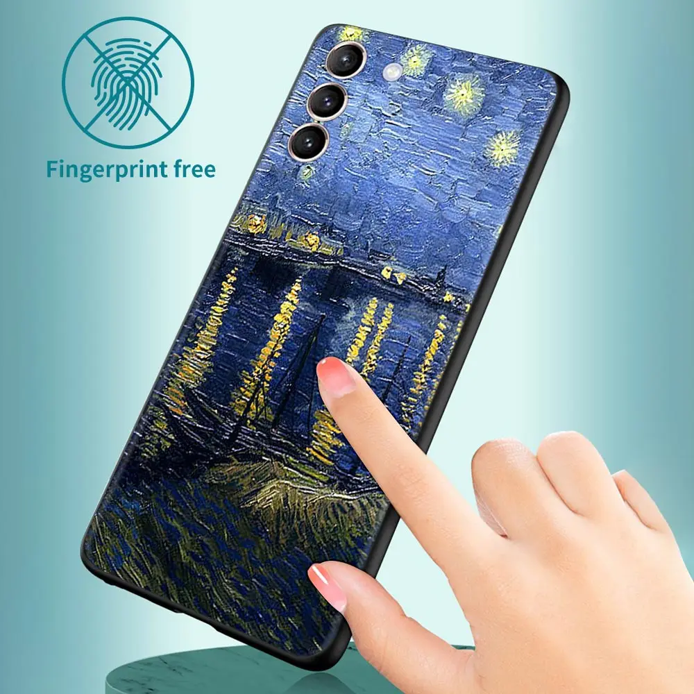 Phone Case For Samsung S23 S22 S21 S20 Ultra S10 S9 S8 Plus FE Cover Note 20Ultra 10 Plus Caso Paintings Starry Night Van Gogh