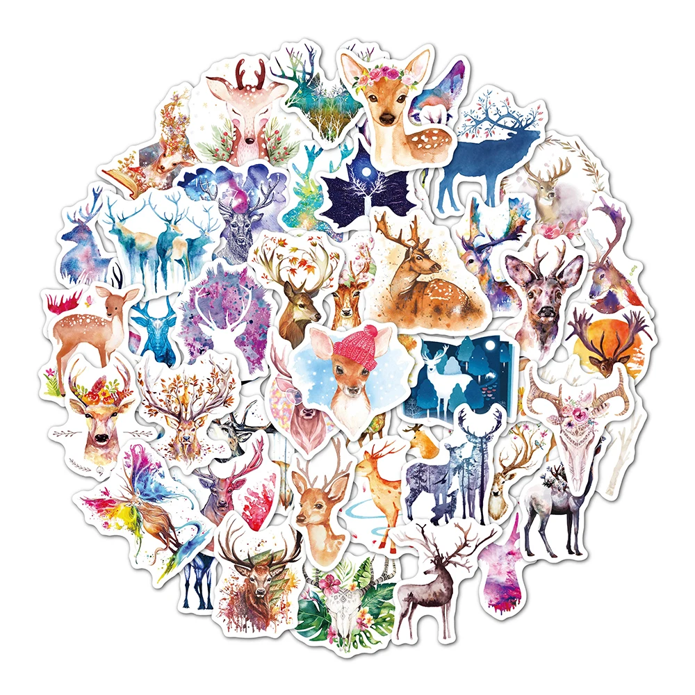 

10/30/50PCS Colorful Elk Aesthetic Stickers Waterproof DIY Decorative Water Bottle Phone Fridge Graffiti Decals Sticker Kid Toys