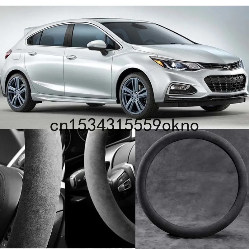 

For Chevrolet Cruze Car Steering Wheel Cover Black Alcantara Suede Car Accessories