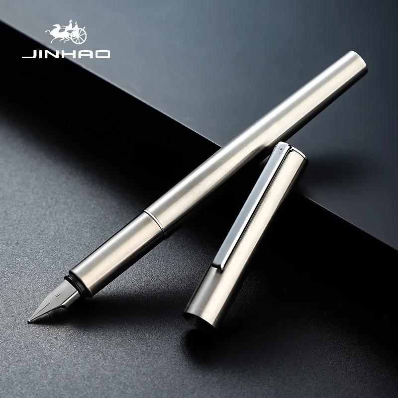 Jinhao 35 Series Fountain Pen Steel Barrel Airplane Extra Fine Tip Ink Pens Office Business School Writing Calligraphy A6118