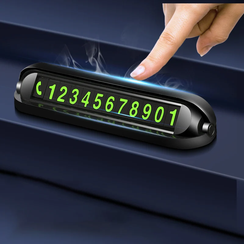 

Car Temporary Parking Card Phone Number Plate with Air Freshener Telephone Automobile Park Stop Auto Mobile Numbers Stickers