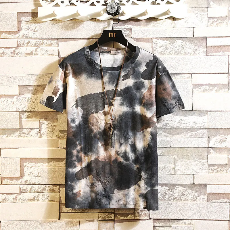 EL BARCO Summer Cotton Camouflage T Shirt Men Military Funny Print Hip Hop Male Tshirt High Quality Harajuku Streetwear Tee Tops