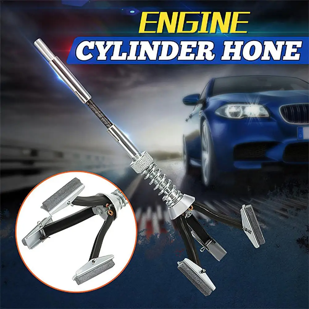 3 Jaw Adjustable Grinding Brake Piston Cylinder Hone Tool Inner Flexible Shaft Honing Tension Tools For Car Truck Accessories