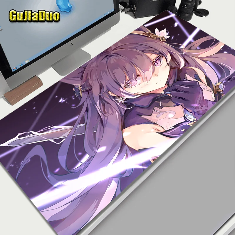 400x900 Extra Large Genshin Impact Mouse Pad Gamer Cushion Play Mat Rubber Waterproof Non-slip Anime Mousepad Gaming Accessories