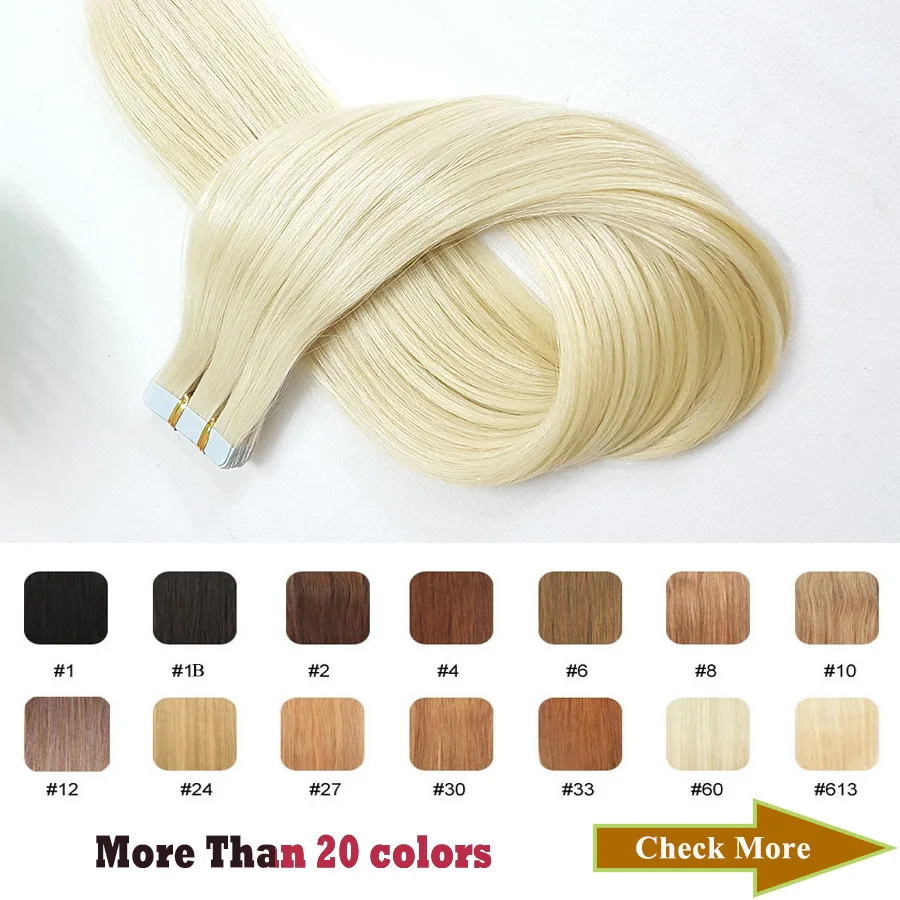 ShowCoco Tape In Human Hair Extensions 100% Human Hair 12\