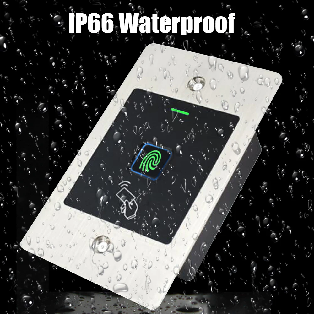 Embedded Access Control RFID Card Fingerprint 125KHz EM Access Control Machine lP66 Waterproof Wiegand Metal reader 1000 user