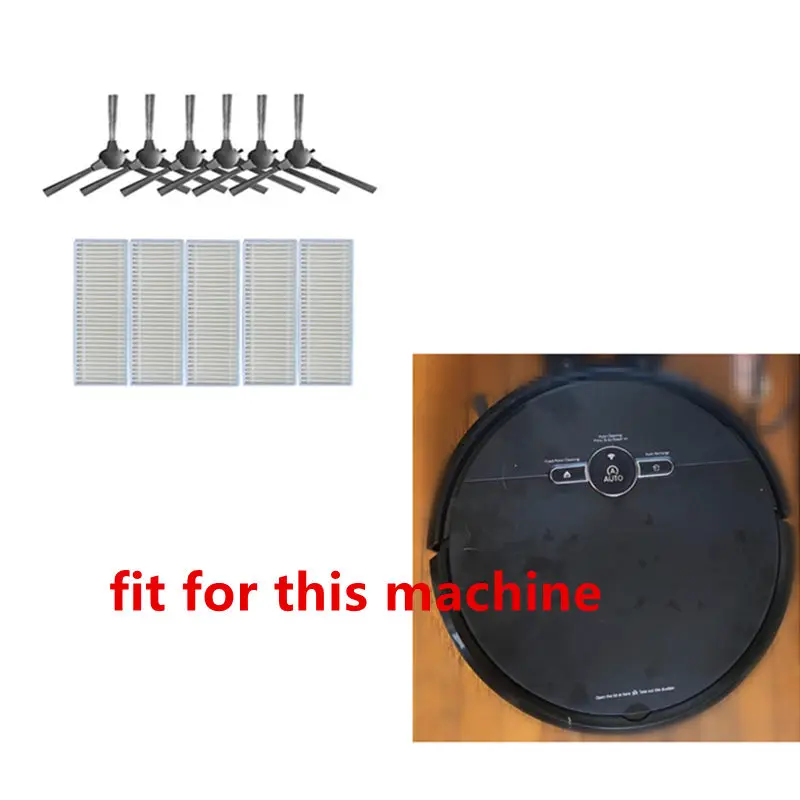 Robotic Vacuum Cleaner HEPA Filter Side Brush Parts Replacement for Vacuum Cleaner D2-001
