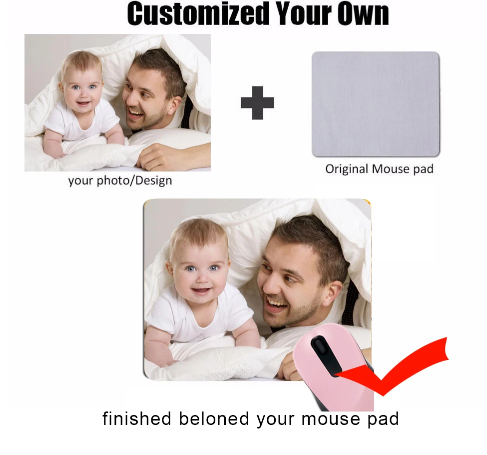 Diy Personalized Custom Your Cool Image Photo Printed Gamer Gaming Rectangle Mouse Pad PC Computer Rubber Mat