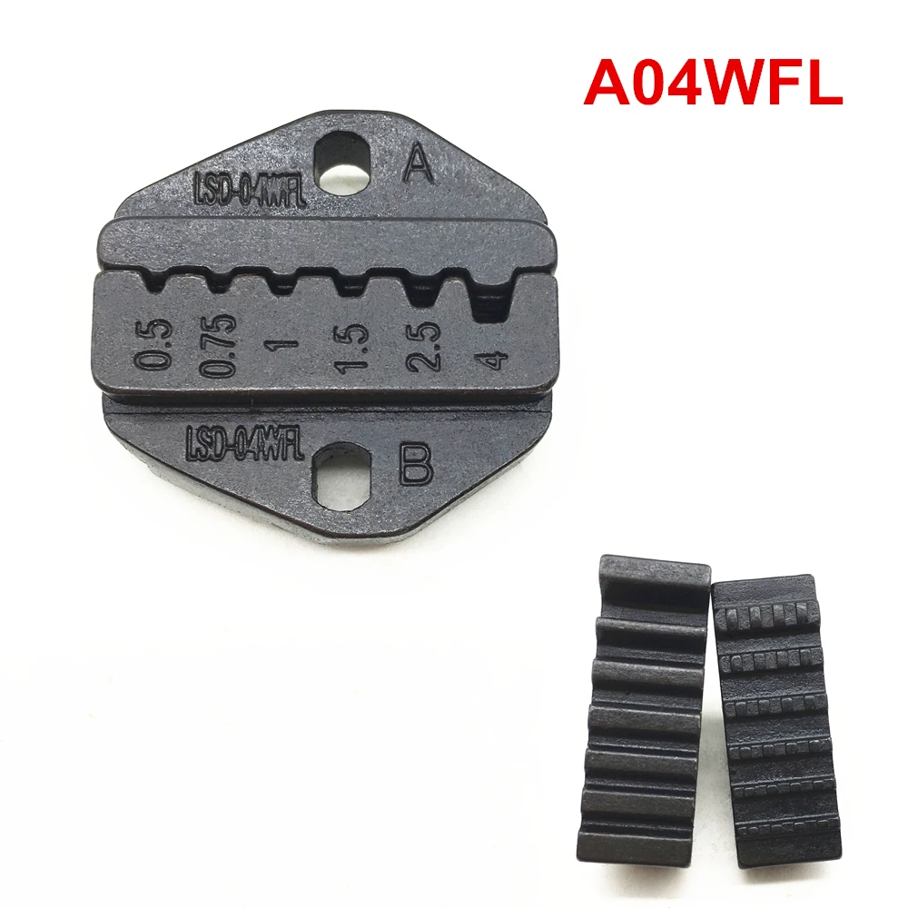 Juegos de troqueles de crimpado A04WFL para prensado de cables, manguitos de extremo de cable 20-12AWG 0,5-4mm2