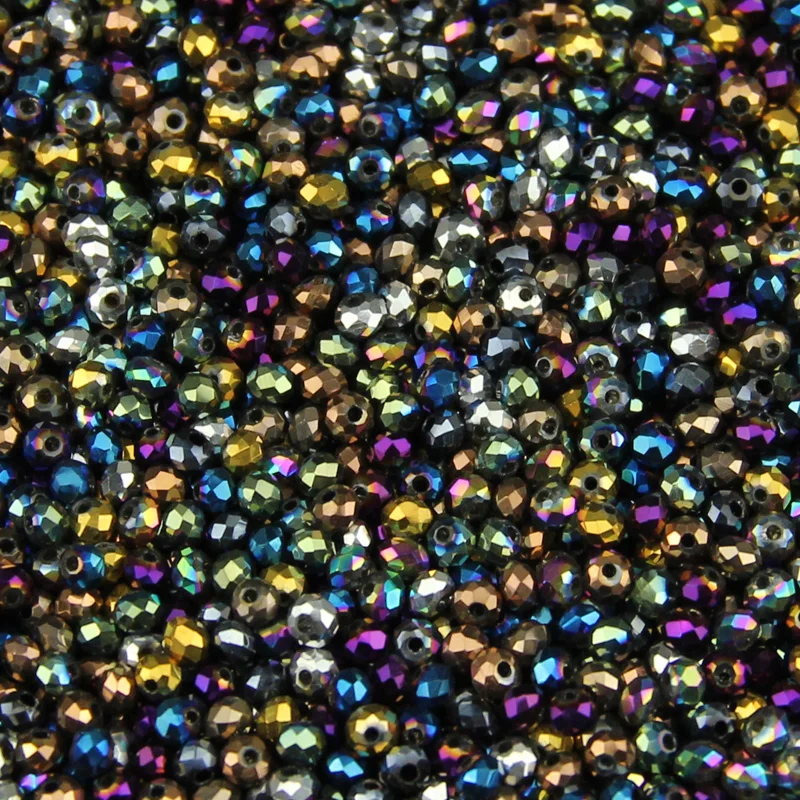 JHNBY 3mm 200pcs flat Round Shape Austrian crystals loose beads Plating color ball supply bracelet necklace Jewelry Making DIY