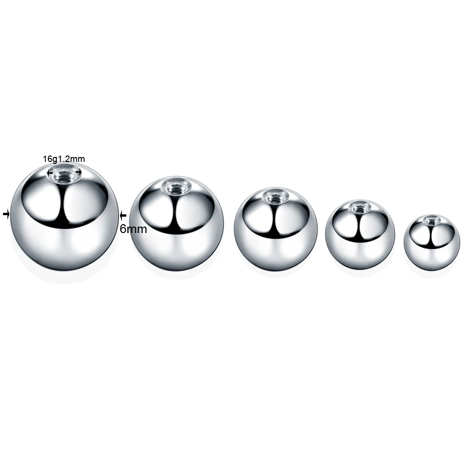 100Pcs/lot Steel Earring Studs Barbell Nipple Labret Piercings Nose Eyebrow Ring Screw Ball Replacement Accessories Body Jewelry
