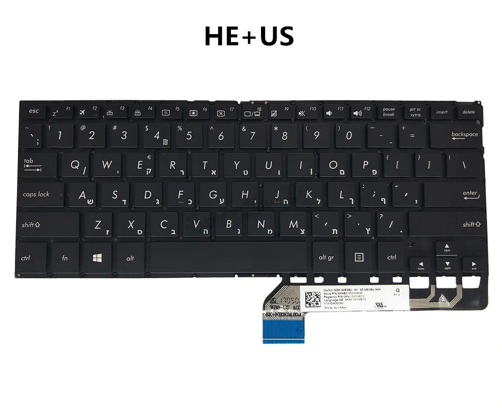 Laptop/Notebook Keyboard For Asus Zenbook Flip UX360 UX360U UX360UA US RU TH HE BE  CF CS GK TR NE WB SW