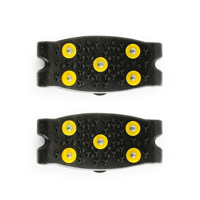 1 paar 5-Stud Schnee Eis Klaue Klettern Anti Slip Spikes Grips Steigeisen Stollen Schuhe Abdeckung für Frauen Männer stiefel Abdeckung Größe 35-43