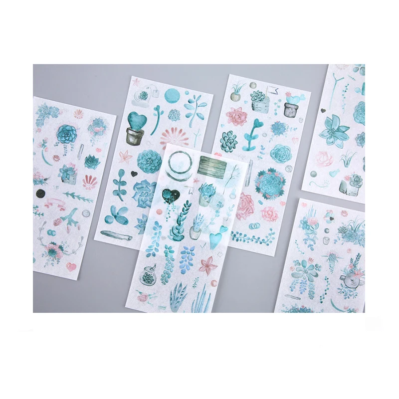 Butterfly Plant INS Style Sticker Packaging DIY Diary Accessories Decoration Sticker Album Scrapbook Material Happy Planner