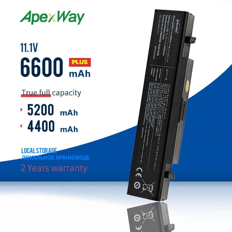 Apexway Laptop Battery For Samsung AA-PB9NS6B R580 NP350V5C R525 R430 R528 R530 R540 RV411 R519 RV508 R430 R730 RC530 AA-PB9NC6B