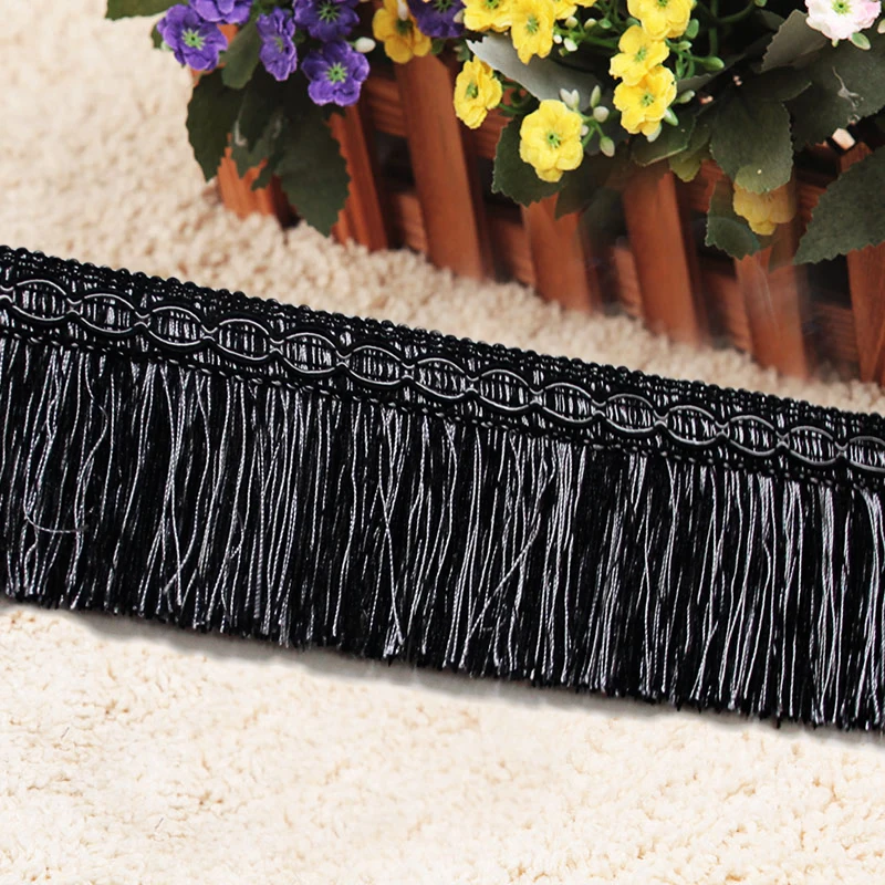 3m 6m/Lot Lace Tassel Fringe Trimming For Sewing DIY Lace Ribbon Silk Tassels Gold Trim Dress Stage Garment Curtain Accessories