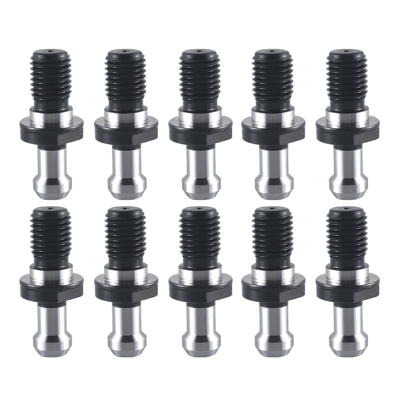 Pouvoir 10pcs M24 BT50 x 45°Pull Stud Retention Knob CNC Milling Tool Holder hole thru