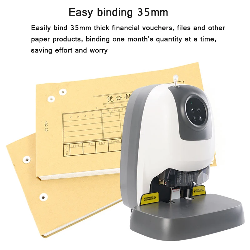 S350 Automatic Electric Punching Machine Accounting Files Financial Bills Riveting Tube Bidding Book Binding Machine