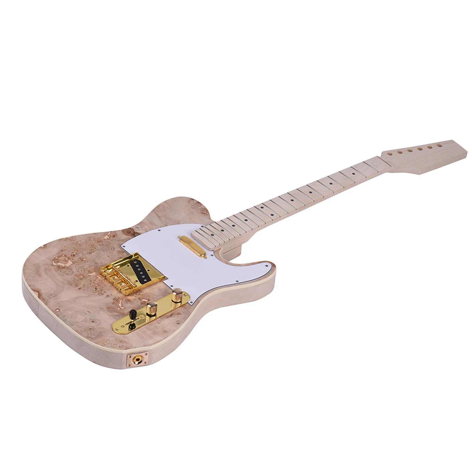 Imagem -04 - Kit Faça Você Mesmo Guitarra Elétrica Inacabada Basswood Corpo Burl Superfície Conjunto