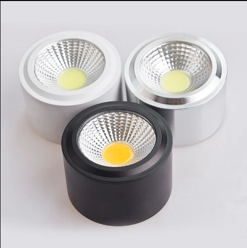 Surface mounted led COB light 3W/5W/7W/10W ceiling lamp AC85-265V spotlight with led driver warm white/cold white