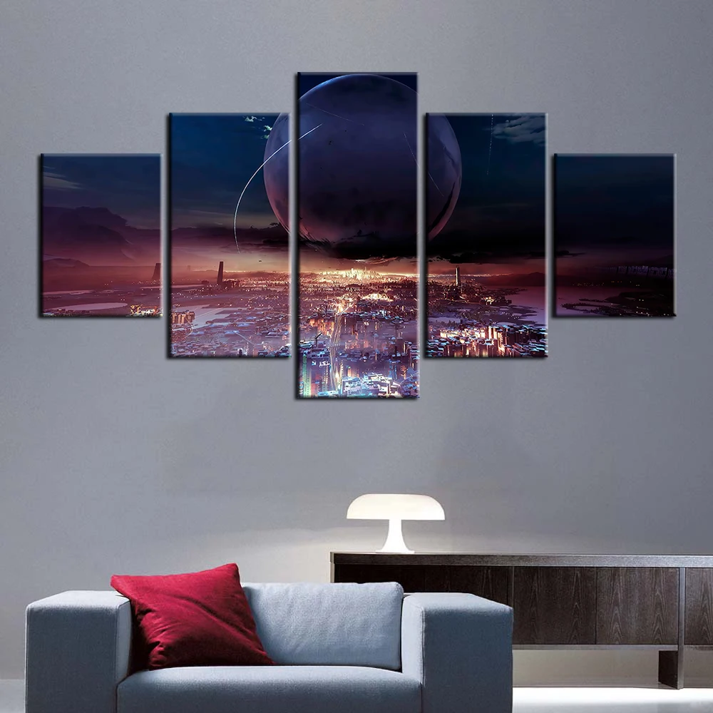 Video Game Scarlet Nexus Poster 5 Piece Canvas Wall Arts HD Character Prints Living Room Bedroom Picture Home Decor Painting