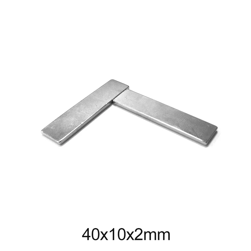 5~100PCS 40x10x2 Super Strong Sheet Rare Earth Magnet Thickness 2mm Block Rectangular Neodymium Magnets N35 40x10x2mm 40*10*2 mm