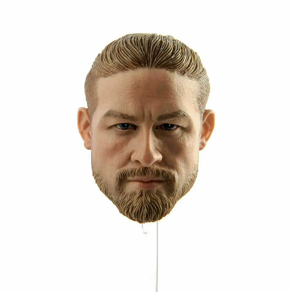 1/6 Male Head Charlie Hunnam Normal/Battle Damage Head Carving  Fit 12'' Action Figure Doll