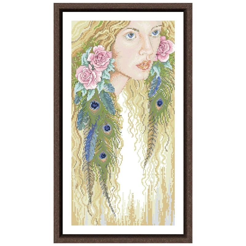 

Набор для вышивки крестиком Dreampattern Garden Fairy, вышивка растениями, рукоделие, 18ct, 14ct, 11ct, белая ткань, сделай сам, ручная работа