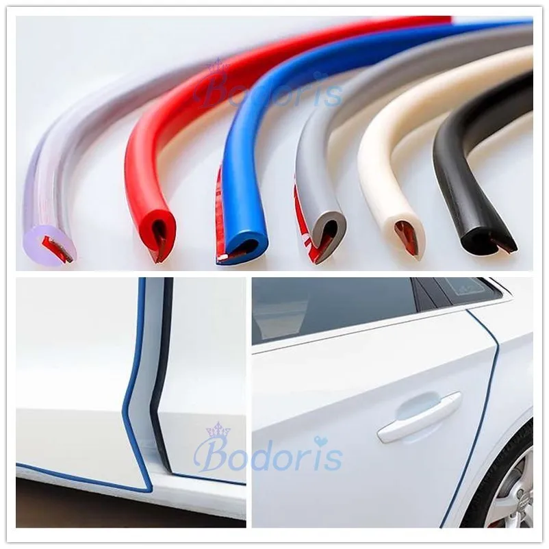 

Door trips Rubber Edge Scratch Protective Strips For skoda fabia octavia rapid superb yeti kodiaq koraq komiq Accessories