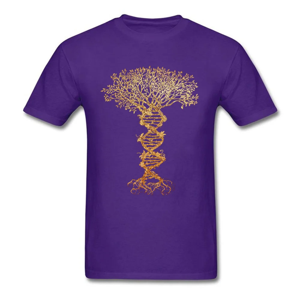 Tree Of Life TShirt Slim Fit Men T-Shirt DNA Geek Designer Fashionable T Shirts Novelty Gift Round Neck Short Sleeve Cotton Tees