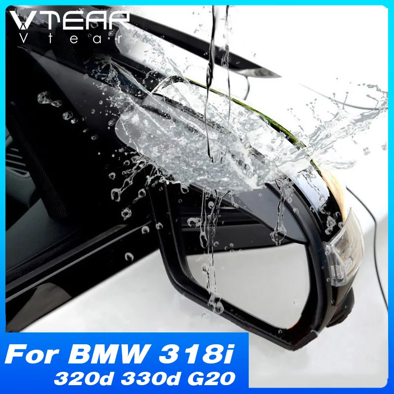 Vtear Rear View Mirror Visor Decoration Car Exterior Rain Shield Cover Accessories Waterproof Parts For BMW 318i 320d 330d G20