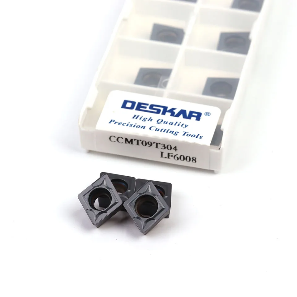 DESKAR CCMT09T304 LF6008 CCMT09T308 LF6008 carbide inserts CNC lathe turning inserts for steel and stainless steel processing