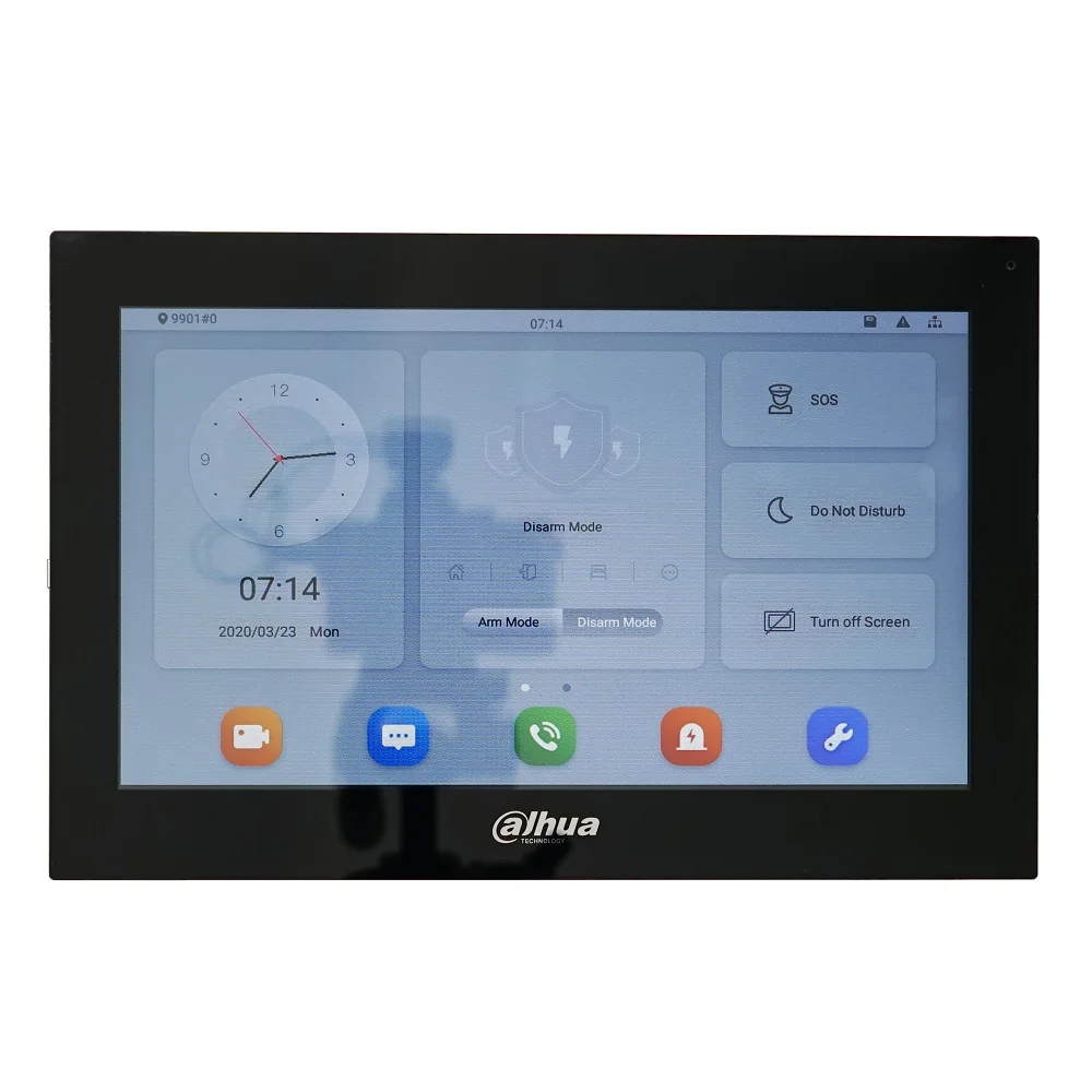 Dahua VTH5341G-W PoE(802.3af) Android 10 inci monitor dalam ruangan digital, monitor interkom Video, monitor bel pintu berkabel