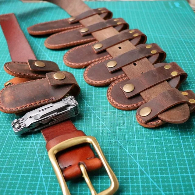 10 projekt pierwszej warstwy Crazy Horse skóra bydlęca składany nóż Leatherman szczypce skrzynka narzędziowa płaszcza klucz talii torba z pasek na klamrę