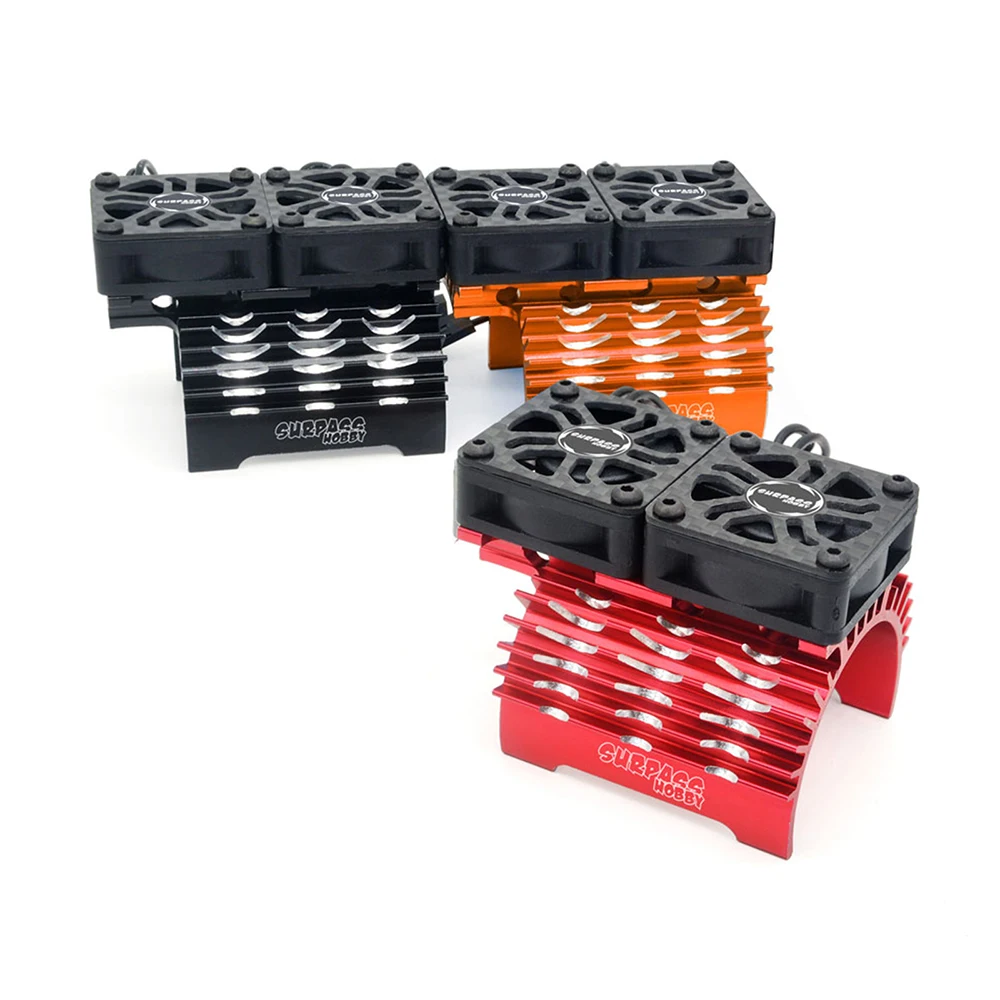 RC Fan Surpsshobby RC Heatsink With Dual Cooling Fan RC Car Accessories for Hobbywing Leopard 4268 4274 4092 1/8 1/10 RC Car