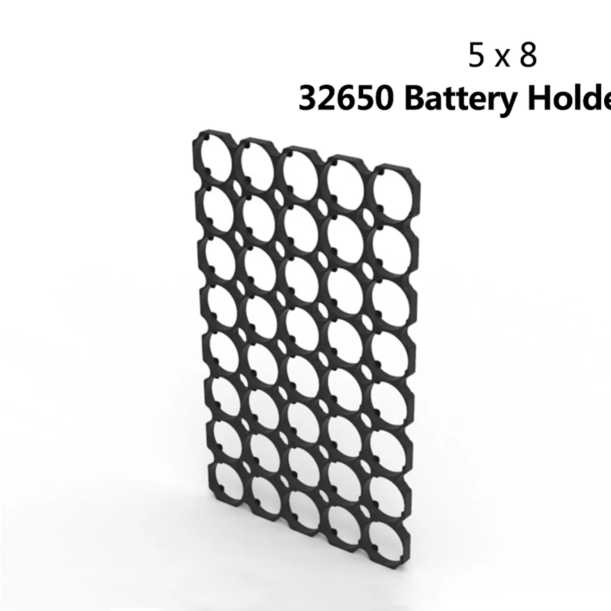 32650 Battery Holder Bracket 5x8 Cells Safety Anti Vibration Plastic Connection Seat for DIY Assembling 32650 32700 Battery Pack