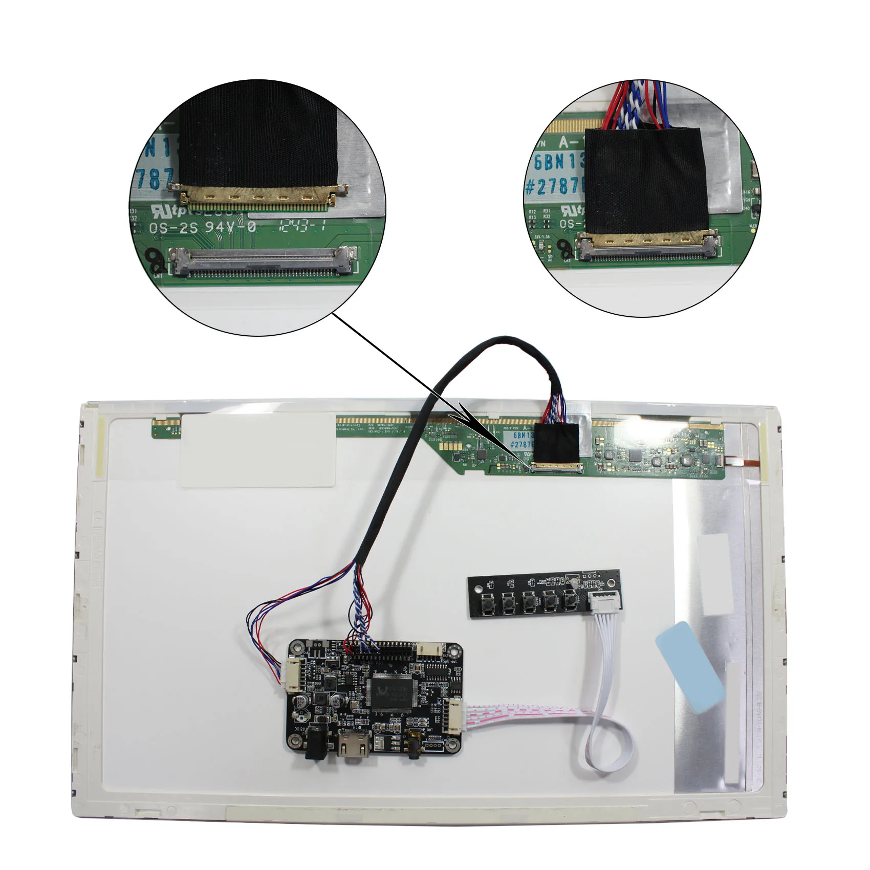 شاشة LCD مع لوحة تحكم في الصوت ، بإنش ، من من من من من نوع LP156WH4