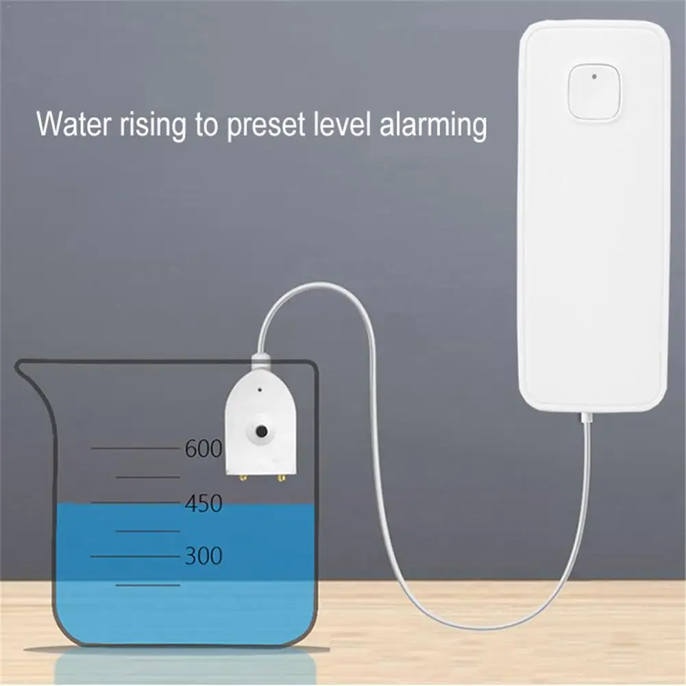 Wofea-Sensor de fugas de agua con Wifi, Detector de 80db, alarma, sonido, aplicación, aviso, funciona con Tuyasmart, Smartlife, batería baja, Alter